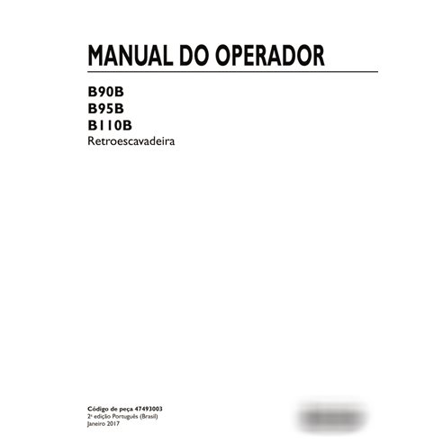 New Holland B90B, B95B, B110 backhoe loader pdf operator's manual PT