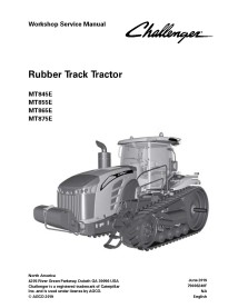 Manuel d'entretien d'atelier du tracteur Challenger MT845E, MT855E, MT865E, MT875E - Challenger manuels - CHAL-79036240F