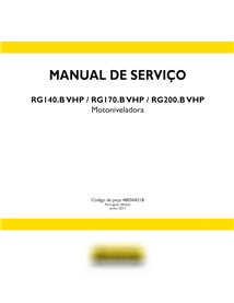 Niveladora New Holland RG140.B, RG170.B y RG200.B VHP manual de operación y mantenimiento en pdf PT