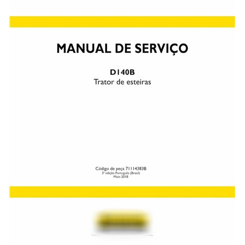 Topadora sobre orugas New Holland D140B pdf manual de servicio PT