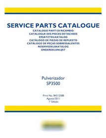 Pulverizador New Holland SP3500 pdf catalogo piezas PT