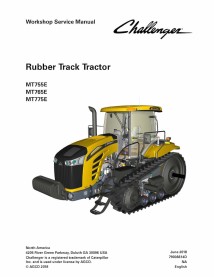 Challenger MT755E, MT765E, MT775E tracteur manuel de service d'atelier pdf - Challenger manuels - CHAL-79036614D