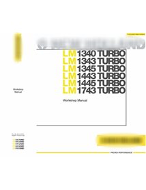 New Holland LM1340, LM1343, LM1345, LM1443, LM1445, LM1743 Turbo telescopic handler pdf workshop manual 