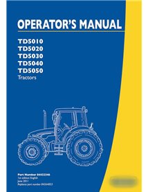 Manual do operador do trator New Holland TD5010, TD5020, TD5030, TD5040, TD5050