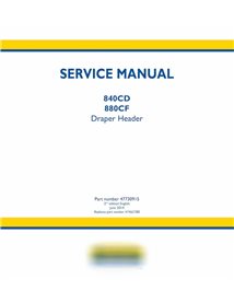 Manual de servicio del cabezal New Holland 840CD, 880CF