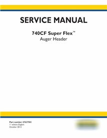Manual de serviço da plataforma New Holland 740CF Super Flex