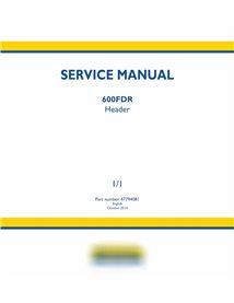 Manual de serviço da plataforma New Holland 600FDR