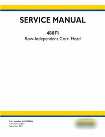 Manual de servicio del cabezal New Holland 480FI