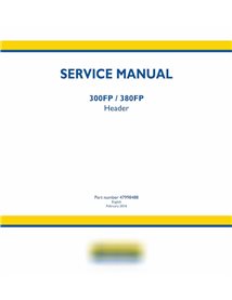 New Holland 300FP, 380FP header  service manual 