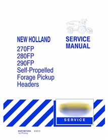 Manual de serviço da plataforma New Holland 270FP, 280FP, 290FP