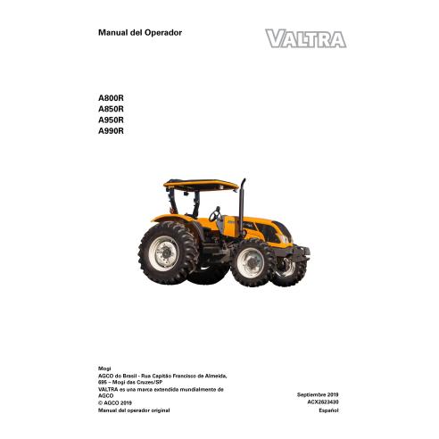 Valtra A800R, A850R, A950R, A990R trator pdf manual do operador ES - Valtra manuais - VALTRA-ACX2623430