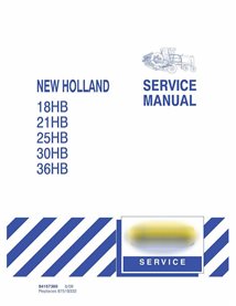 Manuel d'entretien des collecteurs New Holland 18HB, 21HB, 25HB, 30HB, 36HB