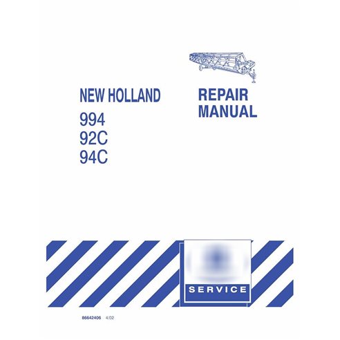 Manual de reparación del cabezal New Holland 994, 92C, 94C