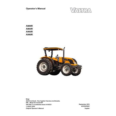 Valtra A800R, A850R, A950R, A990R tractor pdf manual del operador - Valtra manuales