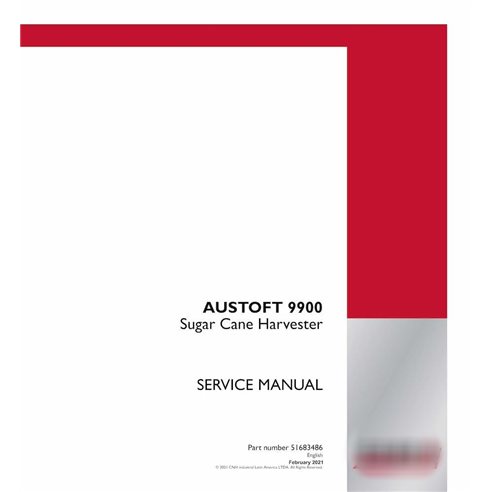 Manuel d'entretien de la récolteuse de canne à sucre Case IH Austoft 9900