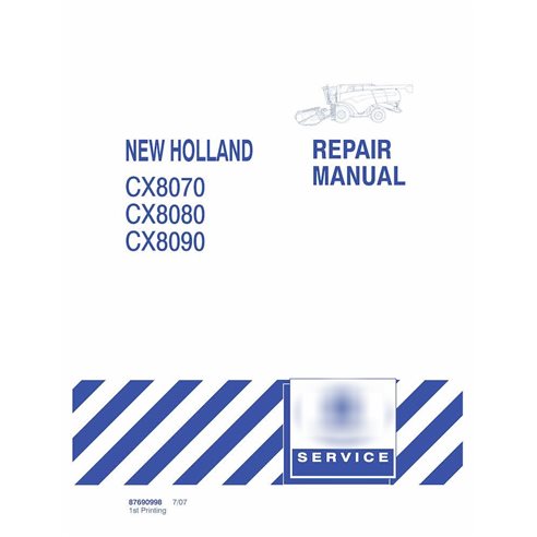 New Holland CX8070, CX8080, CX8090 combine  repair manual 