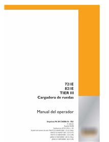 Manuel de l'opérateur des chargeuses sur pneus Case 721E, 821E Tier 3 ES