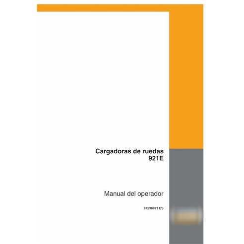Case 921E  Tier 3 wheel loader  operator's manual ES