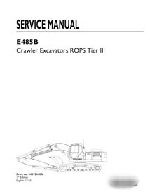 Manual de servicio en pdf de la excavadora de orugas New Holland E485B Tier 3