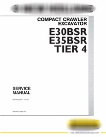 Manuel d'entretien pdf pour pelle hydraulique New Holland E30BSR, E35BSR Tier 4