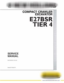 Manuel d'entretien pdf de la pelle compacte New Holland E27BSR Tier 4
