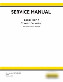 Manual de servicio en pdf de la excavadora de orugas New Holland E55B Tier 4