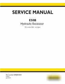Manual de servicio en pdf de la excavadora de orugas New Holland E50B
