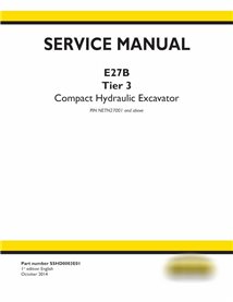 Manuel d'entretien pdf de la pelle compacte New Holland E27B Tier 3
