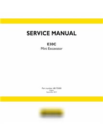 Manual de servicio en pdf de la miniexcavadora New Holland E30C
