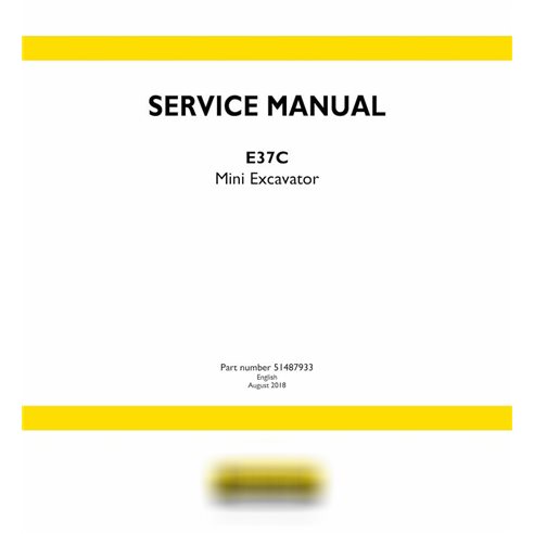 Manual de serviço em pdf da miniescavadeira New Holland E37C