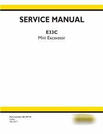 Manual de serviço em pdf da miniescavadeira New Holland E33C