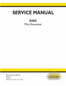 Manual de serviço em pdf da miniescavadeira New Holland E60C