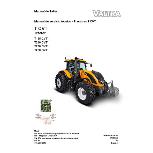 Valtra T195, T210, T230, T250 CVT Tracteur PDF Livre de service technique - Valtra manuels - VALTRA-87689007