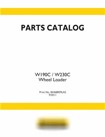 Catalogue de pièces pdf pour pelle sur chenilles New Holland W190C, W230C