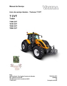Libro de servicio técnico del tractor Valtra T195, T210, T230, T250 CVT pdf - Valtra manuales - VALTRA-87689005