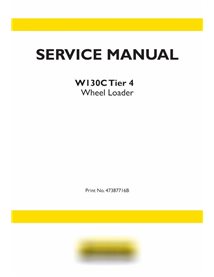 Manual de serviço em pdf da carregadeira de rodas New Holland W130C Tier 4