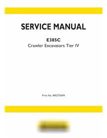 Manual de servicio en pdf de la excavadora de orugas New Holland E385C Tier 4