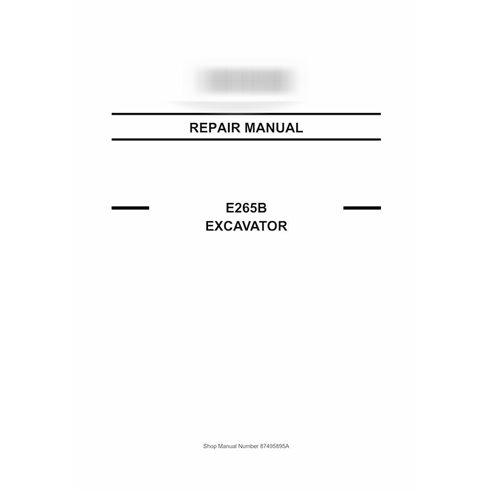 Manual de reparación en pdf de la excavadora de orugas New Holland E265B
