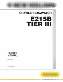 Manuel de réparation pdf de la pelle sur chenilles New Holland E215B Tier 3