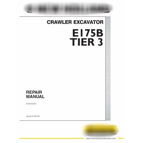 Manuel de réparation pdf de la pelle sur chenilles New Holland E175B Tier 3
