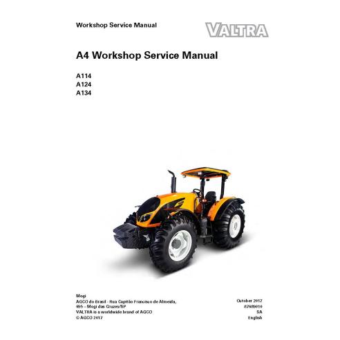 Valtra A114, A124, A134 trator pdf manual de serviço de oficina - Valtra manuais