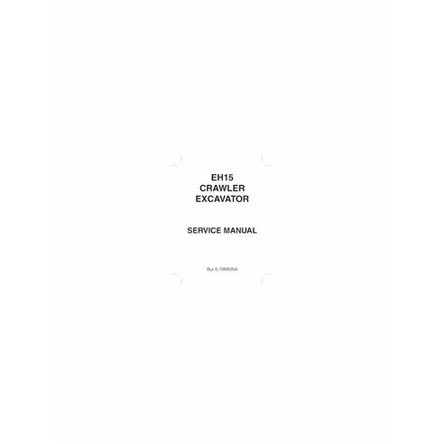 Manual de servicio en pdf de la excavadora de orugas New Holland EH15