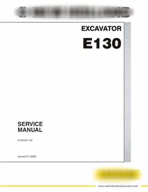New Holland E130 hydraulic excavator pdf shop manual 