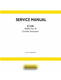 Manual de serviço em pdf da escavadeira de esteira New Holland E135B Tier 3