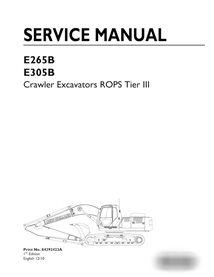 New Holland E265B, E305B Tier 3 crawler excavator pdf service manual 