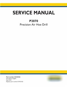 Manual de serviço em pdf da furadeira pneumática New Holland P2070