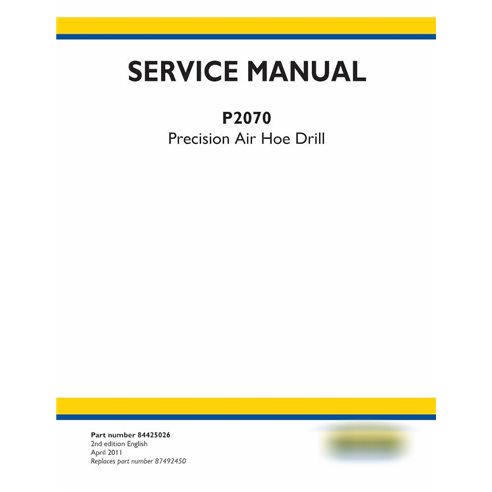 New Holland P2070 air drill pdf service manual 