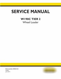 Manual de servicio en pdf del cargador de ruedas New Holland W190C Tier 2