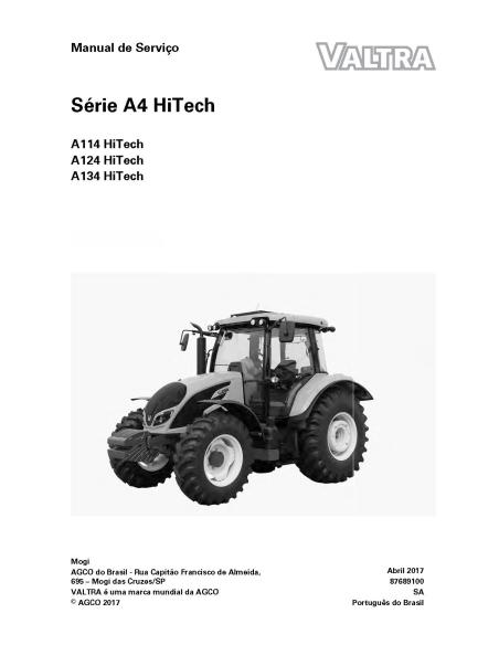 Valtra A114, A124, A134 HiTech tractor pdf taller servicio manual PT - Valtra manuales - VALTRA-87689100