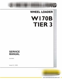 New Holland W170B Tier 3 wheel loader pdf service manual 